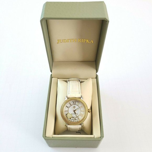 Judith Ripka Odyssey Watch White Floating Crystals